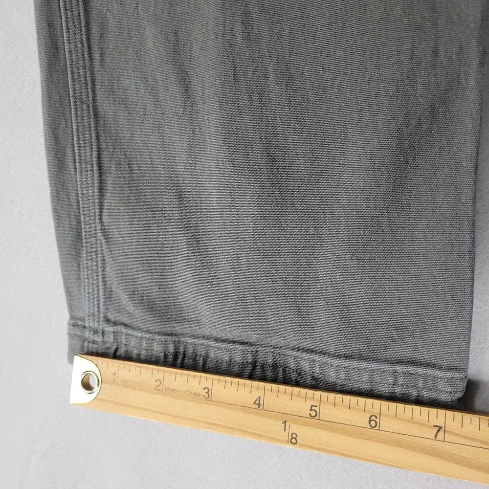 Duluth Trading Mens Pants‎ 40x30 Gray Green Flex Fire Hose Slim Fit Work Canvas